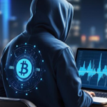 Crypto hacker in a hoodie
